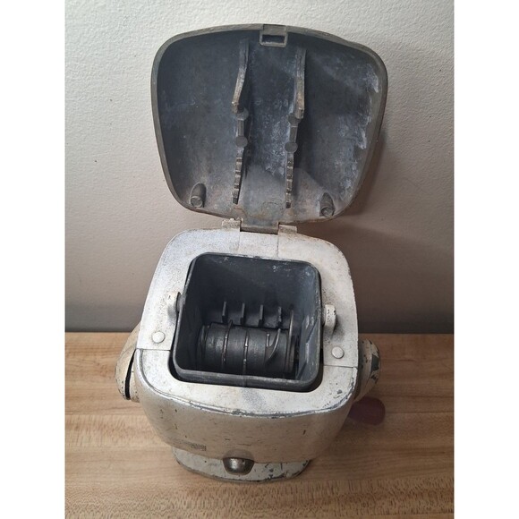 Vintage Manual Ice Crusher Chrome Metal – Retro Barware Kitchen Tool – Works - Picture 4 of 7